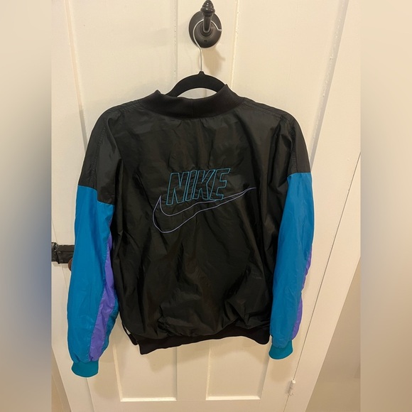 RareVintage 1990s Nike Logo Windbreaker Pullover Crewneck Size Large - Picture 8 of 11